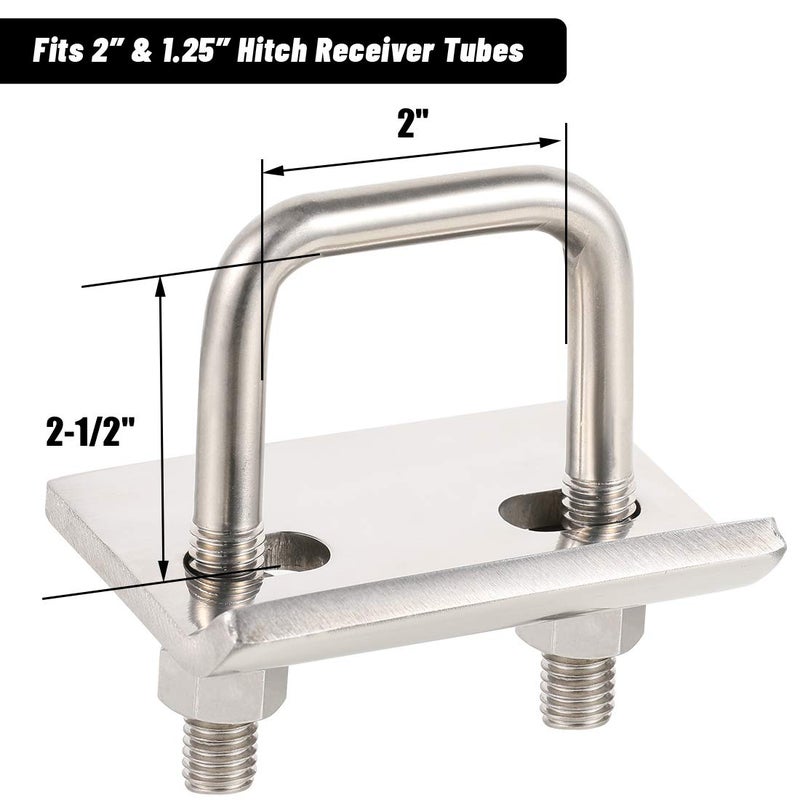 CZC AUTO Hitch Tightener 304 Stainless Steel Heavy Duty Anti-Rattle Stabilizer for1.25 2 Inch Hitch, Rust-Free Lock Down Hitch Stabilizer for Hitch Tray Cargo Carrier Bike Rack Trailer Ball Mount - Image 2